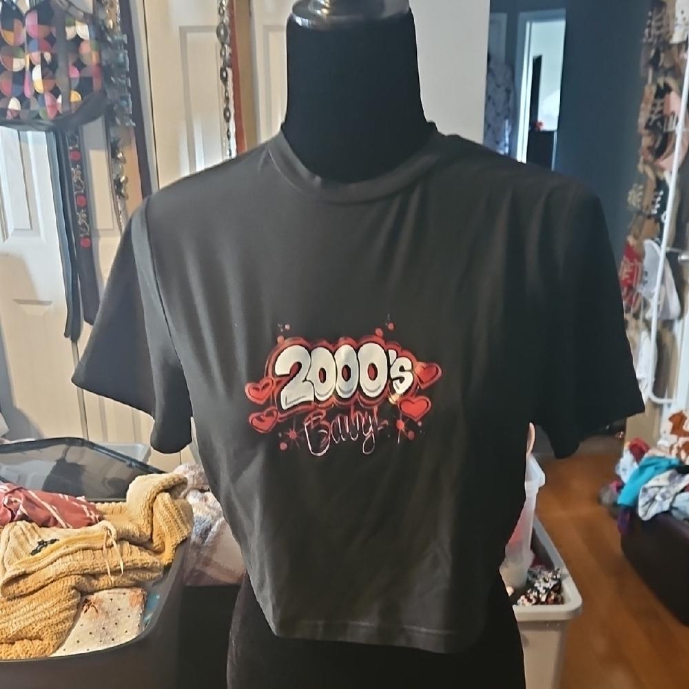 Black 2000s Baby Graphic Tee